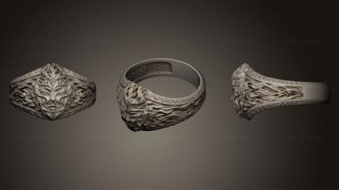 Jewelry rings God of Fire010 3d model